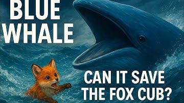 Blue Whale Protects a Baby Fox"😨😨