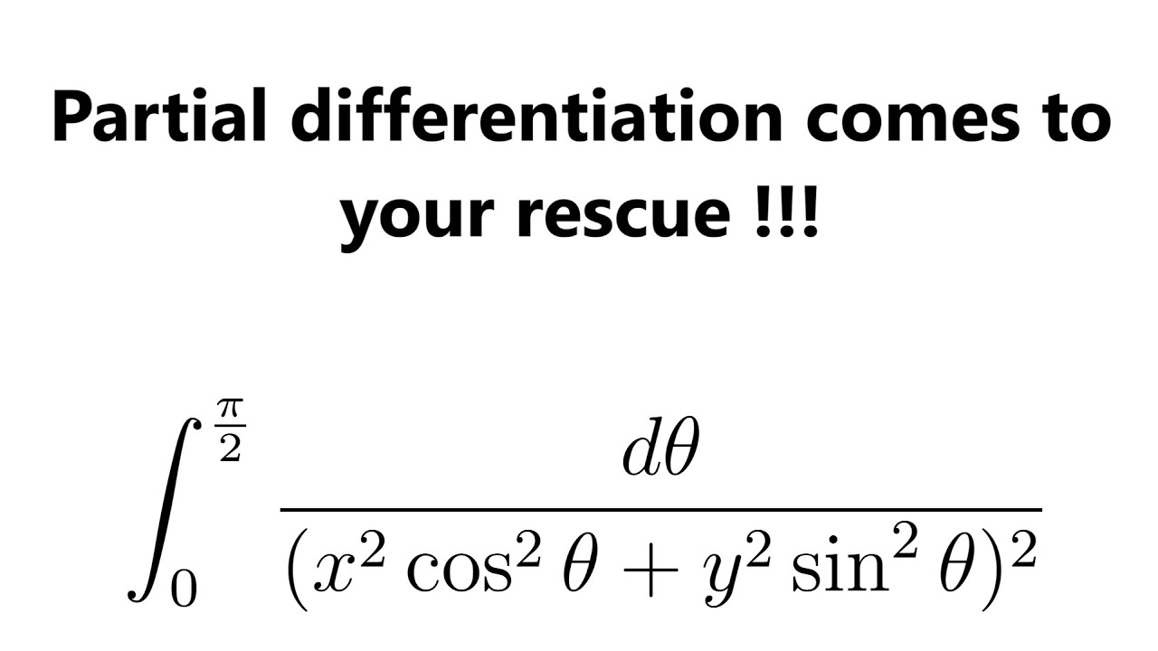 Partial differentiation comes to your rescue - YouTube
