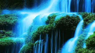 10 hours Waterfall Symphony Ultimate Relaxation Music Forest Sound,birds sound, anxiety, ASMR, water