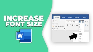 How to increase font size in word document