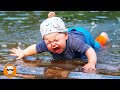Most baby crying in the water for the first time  funny babys  just funniest