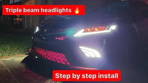 2018-2023 Toyota Camry triple beam headlights install