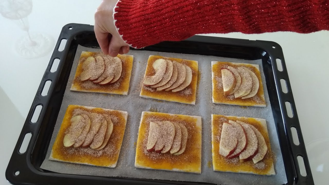 MİLFÖY HAMURUNDAN ELMALI TART YAPILIŞI-ÇAYIN YANINA PRATİK ATIŞTIRMALIK-Leziz Yemek Tarifleri