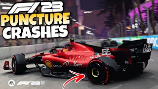 F1 23 PUNCTURE CRASHES #1 screenshot 2