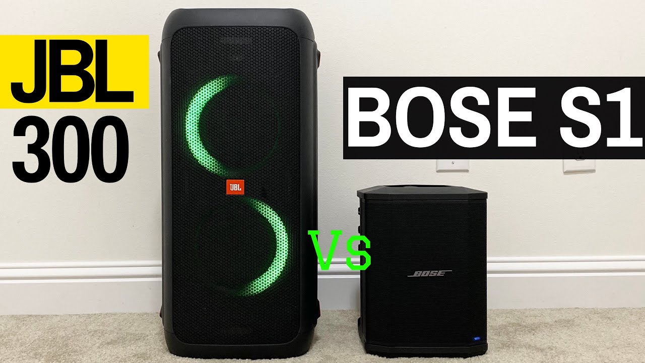 blik I tide Min Bose S1 Pro Vs JBL PartyBox 300 - Review & Sound Test Demo - YouTube