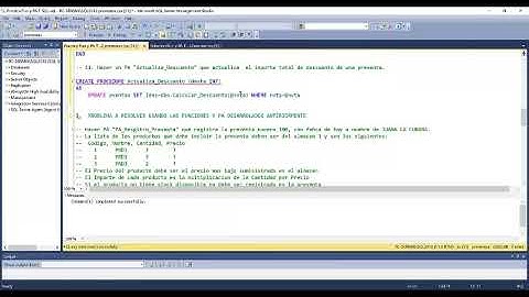 Programacion de Funciones y PA en Transact SQL