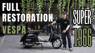 Full Restoration Review of a 1966 Vespa Super 2-Stroke || Customer from Malaysia, OEM Racing Styl...