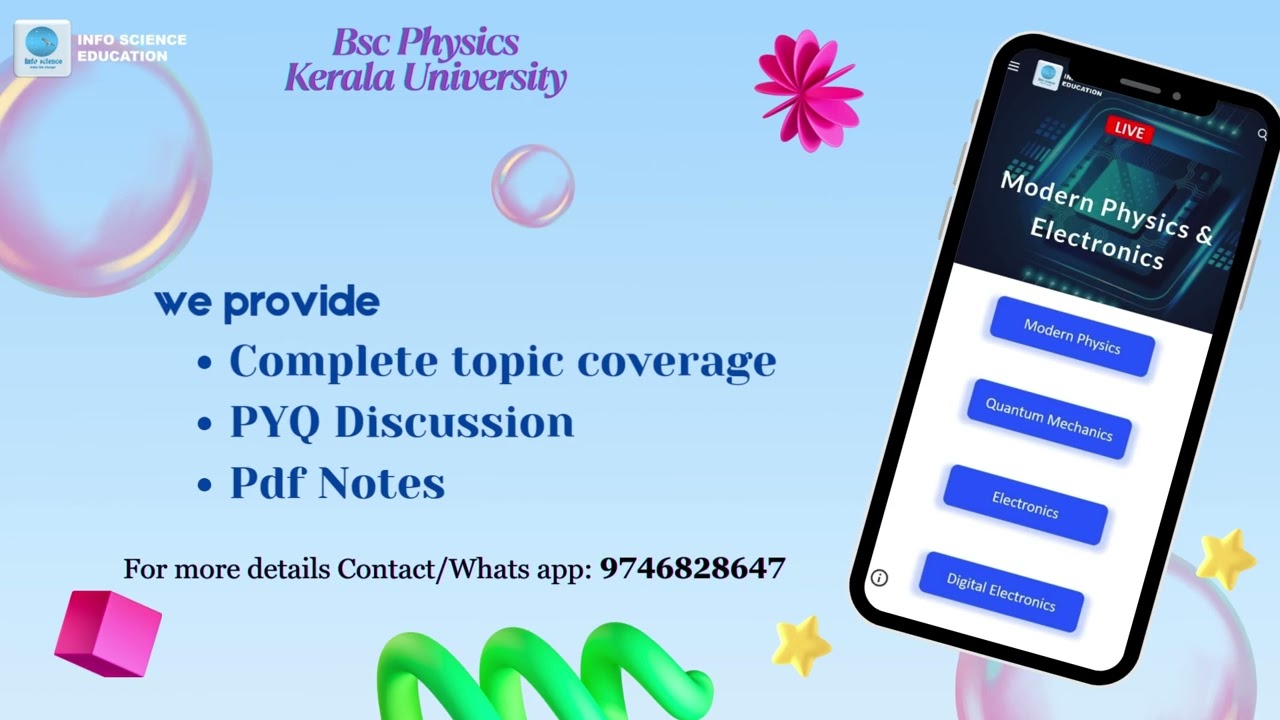 S4 Complementary Physics online class || Kerala University