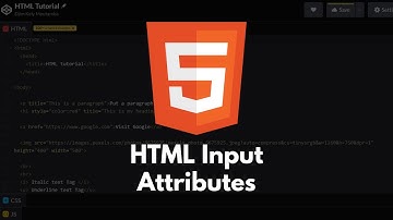 HTML Tutorial #27 - HTML Input Types Attributes Explained