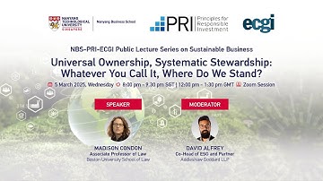 Lecture 3 | NBS-PRI-ECGI Public Lecture Series