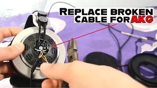 How to repair/fix or change AKG K242 headphone cable DIY