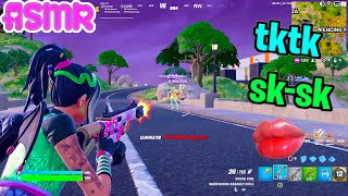 ASMR Gaming 🍀 Fortnite Solo Relaxing Tk-Tk Sk-Sk Mouth Sounds + Controller Sounds 🎧
