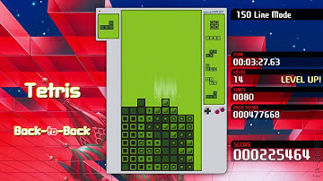 Tetris 99 - Marathon, 150 Line Mode (06:20.43, Tetris Lines Only, Game Boy Theme)