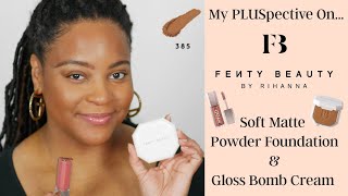 Fenty Beauty Soft Matte Powder Foundation 385 & Gloss Bomb Cream Fenty Glow Review | ComfyChic365 screenshot 5