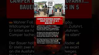 CAMPER BLOCKIEREN ZUFAHRT... BAUER (60) LÖST ES IN 5 MINUTEN! 🚜