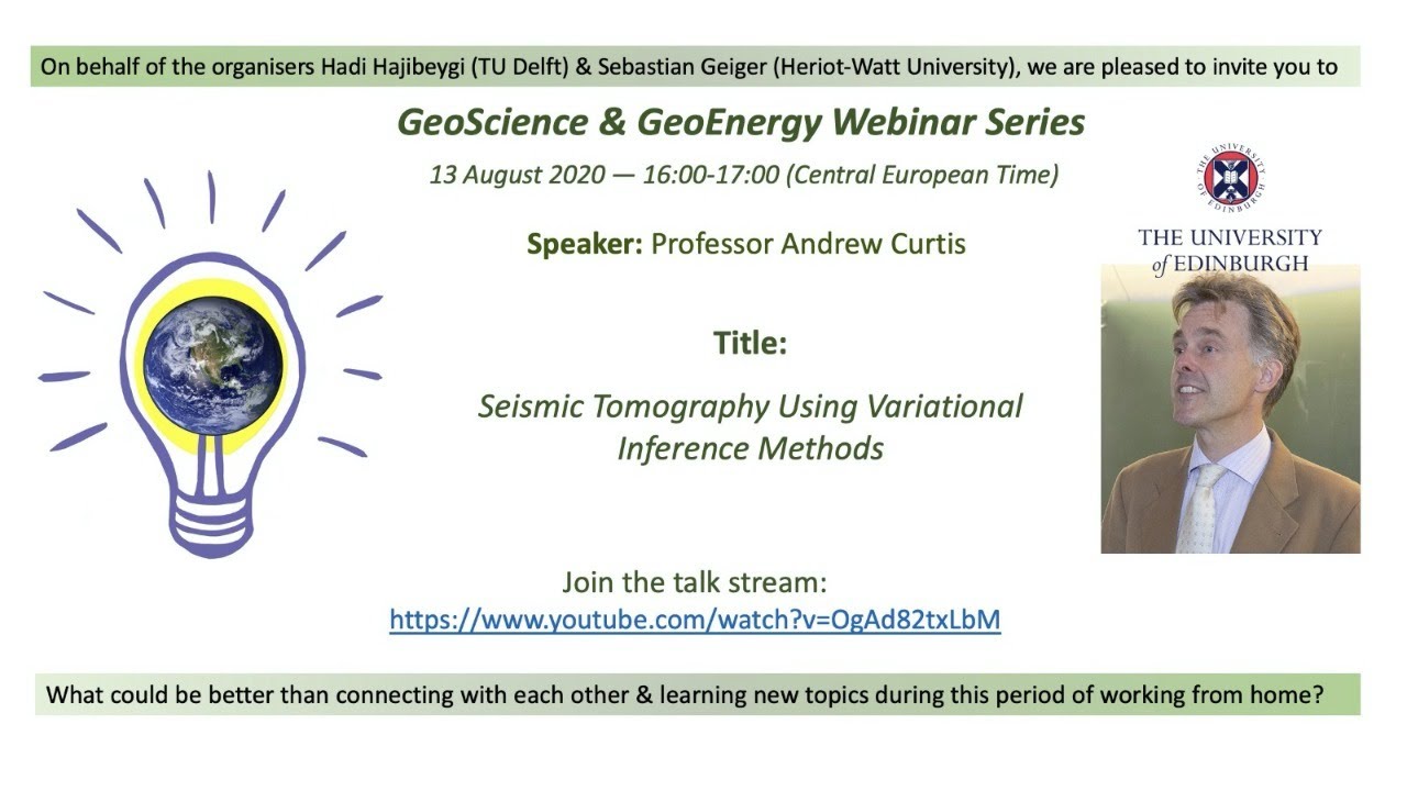 Andrew Curtis, University of Edinburgh (Seismic Tomography) YouTube