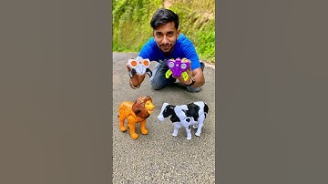 RC Cow and remote wala Lion 🦁 Testing | Animal video short
