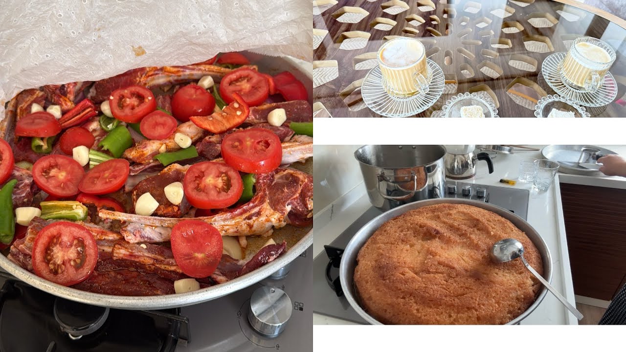 Günlük vlog | Afyonun meşhur ekmek kadayıfını yaptı annem | Akşam yemeği pirzola tava 