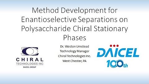 Chiral Method Development on Daicel Polysaccharide Chiral Stationary Phases - Full Length