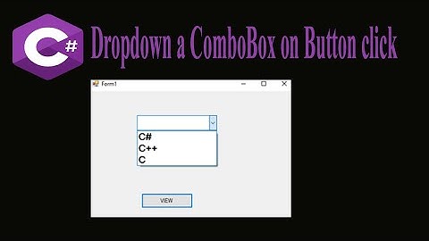 C# Dropdown a comboBox on Button click
