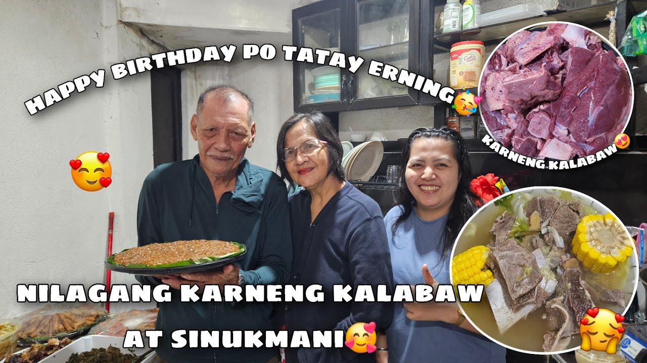 Nilagang Karneng Kalabaw at Sinukmani for Tatay Erning's Birthday!🥰
