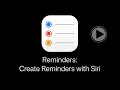How to create Reminders with Siri on a Mac! A video tutorial from TheMacU.com.