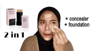 Try on Pixy Concealing Base Shades 01 Natural Beige | Semurah dan Sebagus itu??