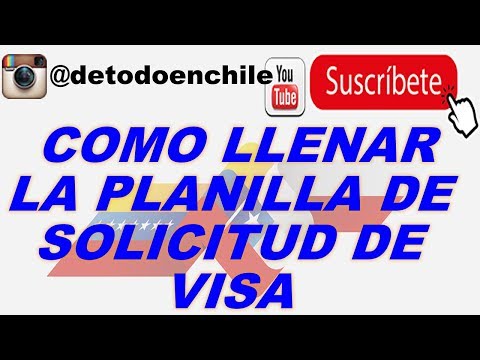 <marquee>Como llenar la planilla de solicitud de visa temporaria en Chile 2018</marquee> 