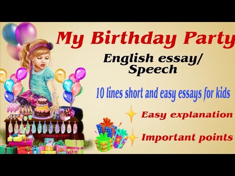 my birthday party essay for class 2