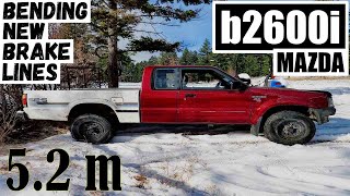 50$ MAZDA b2600i IS GETTING NEW BRAKE LINES! HOW TO BEND BRAKE LINES Cheap! // 4K