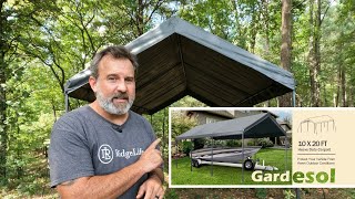 Super Easy Carport by Gardesol | 10x20 | One Person Setup