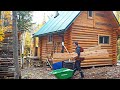Building A Log Cabin | Ep. 63 | We bought a power tool... Greywater Drainage + Window Trim