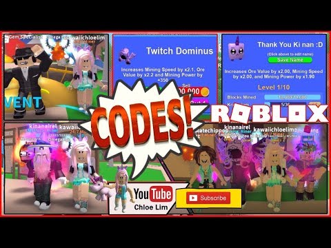 Chloe Tuber Roblox Mining Simulator 5 Codes Twitch Codes Big Shout Out Gem Specialist Quests Loud Warning - mining simulator code legendary hat crate roblox youtube