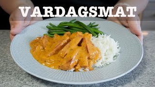 Enkel Vardagsmat | Kycklingkorvstroganoff