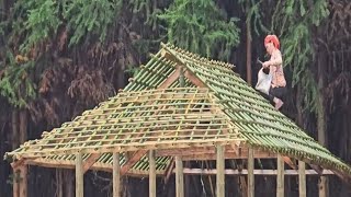 How to Build a Two Story Bamboo House Alone 🌿 | Amazing Jungle Shelter & Survival Skills💘❤️💞