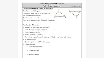 10 Prep Specialist - Deductive geometry Introduction Part 1