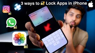 How to Lock apps in iPhone (Free) , 3 ways to lock apps on iPhone | Hindi | Mohit Balani