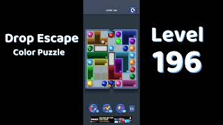 Drop Escape Level 196 Walkthrough 🟡🧩 | Color Puzzle Game Guide | Go Answer