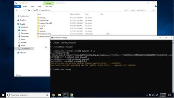 Creating A Lambda Package Windows