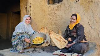 Daily Village Life  Cooking TraditionaTandoori Naan and Potato Stew