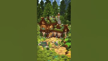 Mossy Forest House! 🌳 Minecraft Build Idea