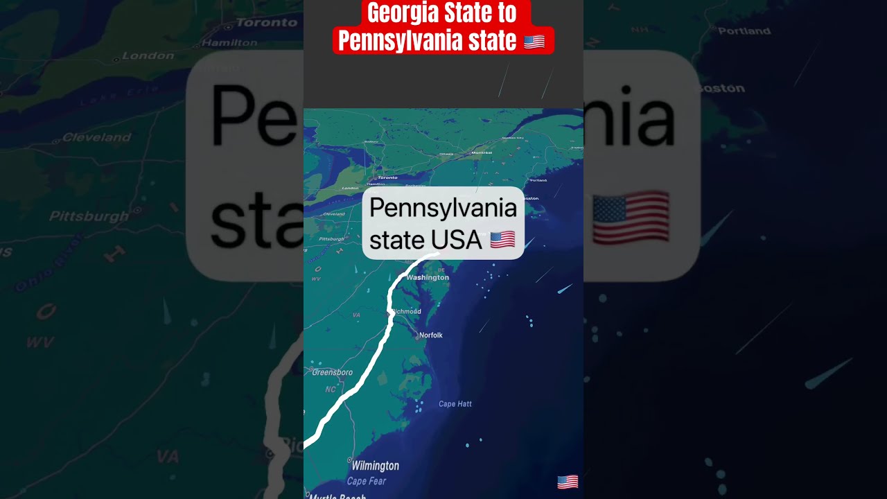 Georgia State to Pennsylvania state 🇺🇸 #usa #Georgia #Pennsylvania
