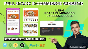 Build Full Stack E-Commerce Food Delivery Website Using M E R N | Part -03 #coding #webdesign