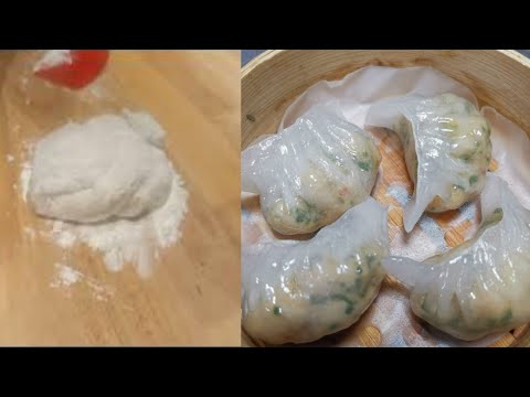 how to make dimsum dough, restaurant style dumpling skin important flour!! #cheffood