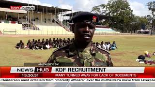 KDF officers disappointed after low turn out during Narok KDF recruitment exercise