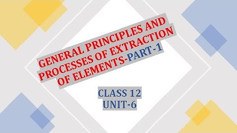 CLASS 12/GENERAL PRINCIPLES AND PROCESSES OF ISOLATION OF ELEMENTS-PART-1/INTRODUCTION