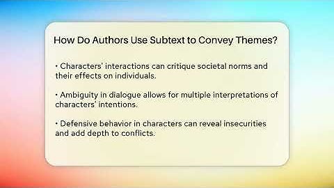 How Do Authors Use Subtext to Convey Themes? - The Prose Path