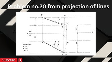 Problem no.20 from Projection of Lines in sketch