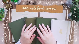 ✨ 2021 NOTEBOOK LINEUP | Traveler's Notebook, Bullet Journals and Planners 💚🤍