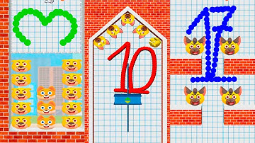 Draw Puzzle 1-2-3-4-5-6-7-8-9-10-11-12-13-14-15-16-17-18-19-20 and SMASH EVIL DOGS !  in 4K!